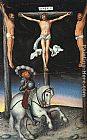Crucifixion Paintings - The Crucifixion with the Converted Centurion by Lucas Cranach the Elder